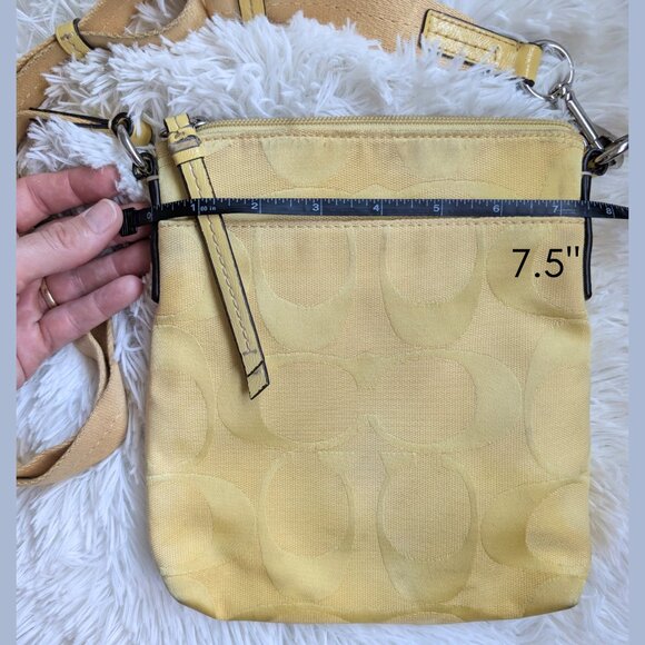 Coach, Monogram C Crossbody Bag, Butter Yellow - Picture 11 of 12